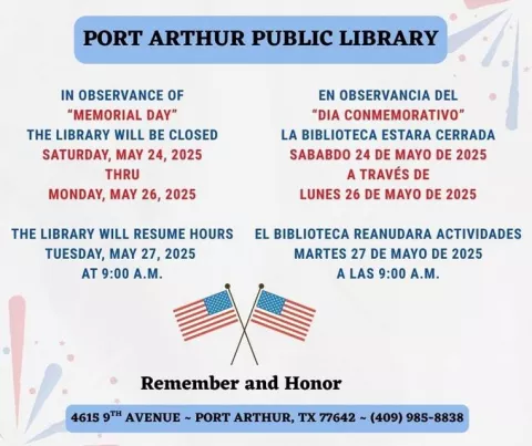 Library Closed Memorial Weekend 