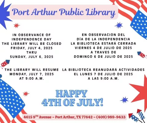 Library Closed July 4th Weekend