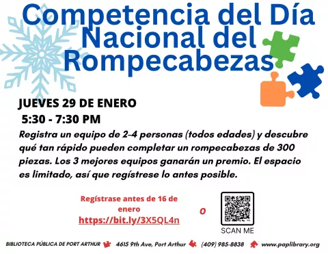 Competecia del Dia Nacional del Rompbecabezas