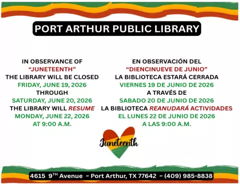 Juneteenth Holiday Closure/Cierre por el día festivo de Juneteenth
