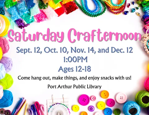 Saturday Crafternoon (Ages 12-18)/Tarde de manualidades del sábado (12 a 18 años)