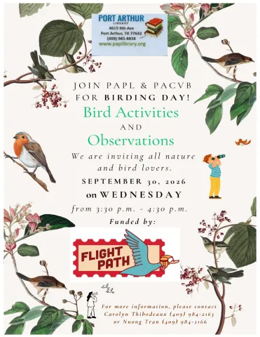 Birding Event Port Arthur Public Library